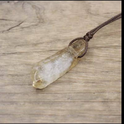 Handgemaakte citrien - citrine - hanger voor dames en mannen - kwarts - edelsteen hanger