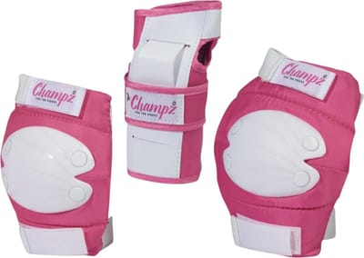 Champz Skate Beschermset – Kinderen – Roze/Wit – Medium (35-38 EU)