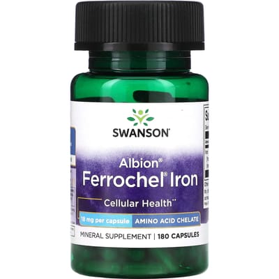 Albion, Ferrochel IJzer, 18 mg, 180 capsules