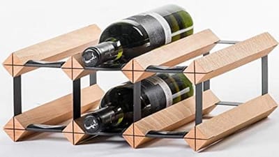 SMH LINE® Wijnrek - 6 flessen - Traditional Wijnrek - Metaal en Hout