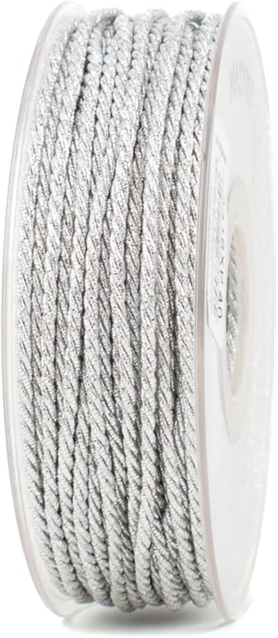 Koord - cadeaulint - 2 mm x 40 meter - zilver metallic