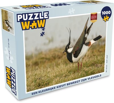 Puzzel Een kleurrijke kievit beweegt zijn vleugels - Legpuzzel - Puzzel 1000 stukjes volwassenen