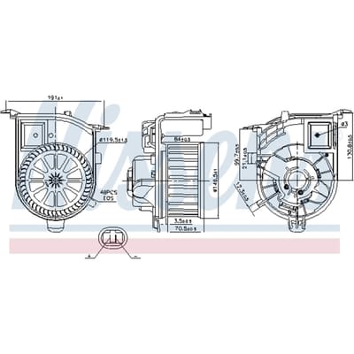 Interieurventilator NISSENS 87450