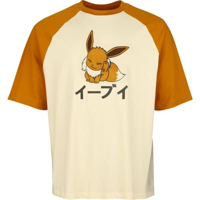 Pokémon - Gaming Oversized T-shirt - Evoli - Oversize - S tot XXL - voor Mannen - bruin
