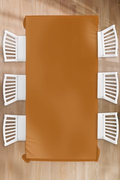 Tafelkleed - Tafellaken - 130x260 cm - Bruin - Aardetint - Effen kleur - Binnen en Buiten