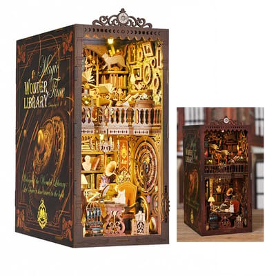 Suntac Book Nook Kit - Miniatuur Bibliotheek Bouwpakket - 14+ jaar - Wandelende Bibliotheek