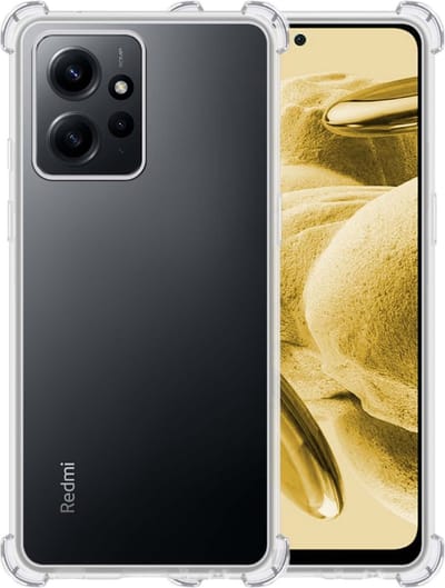 Hoesje - Geschikt voor Xiaomi Redmi Note 12 4G - Sterk & Shockproof - Siliconen Case - Back Cover - Telefoon Hoes Shock Proof - Telefoonhoesjes - Transparant