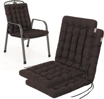 Set van 2 Tuinkussen met Lage Rugleuning 100x48 cm - Orthopedisch en 95°C Wasbaar
