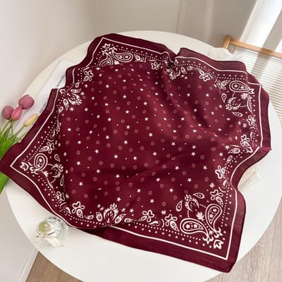 Zijden sjaal-stijl zijden sjaal voor dames - Kleurblokkenprint - Fris en delicaat - Decoratieve shawl over shirts-SJ0226 Benut je gevoel voor mode optimaal!