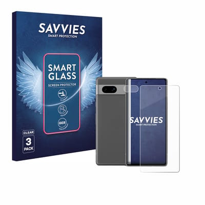3 Stuks Savvies Screenprotector - geschikt voor Google Pixel 7a (Voor+Camera) - beschermfolie glas transparant