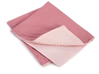 Asi poppen accessoire deken Rose multicolor voor babypoppen.