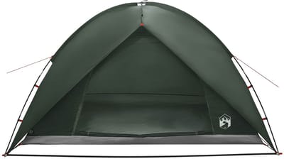 vidaXL - Campingtent - met - waterdichte - regenfly - 4-persoons - Leger - Groen