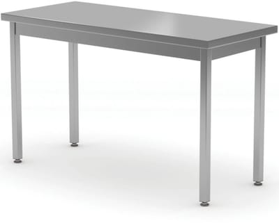Hendi Kitchen Line - Centrale RVS Werktafel - 800x600x850mm - AISI 430 - Waterdicht