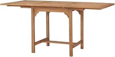 Verlengbare tuintafel - Uittrekbare tafel - Buiten dineren - Massief teakhout - 110-160 cm lengte - Natuurlijk