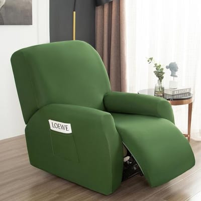 4 pièces housse de canapé inclinable imperméable pour salon housse de chaise inclinable élastique Protection paresseux garçon Relax housse de fauteuil vert d’armée