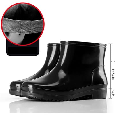 Lage antislip waterdichte schoenen Mode overschoenen Keuken Chef Regenlaarzen Heren Rubberen laarzen Regenlaarzen Volwassenen Vier seizoenen Werk Korte buis 39