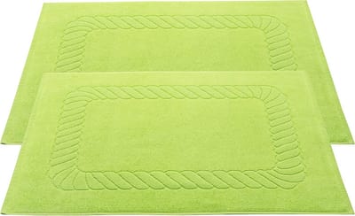 Zollner set van 2 badmatten, 100% katoen, 50x70 cm, appelmaat
