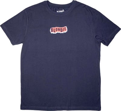 Blondie - Mini Punk Logo Heren T-shirt - S - Blauw