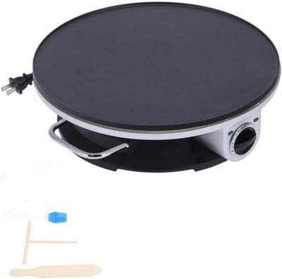 Elektrische Crepe Maker - Pannenkoekenplaat - Thuis Bakken - Drie Snelheid Temperatuur - 1200W Vermogen - Zwart