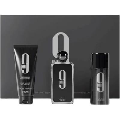 Afnan Perfumes 9PM Gift Set â 100ml EDP + 150ml Shower Gel + 150ml Deodorant Spray