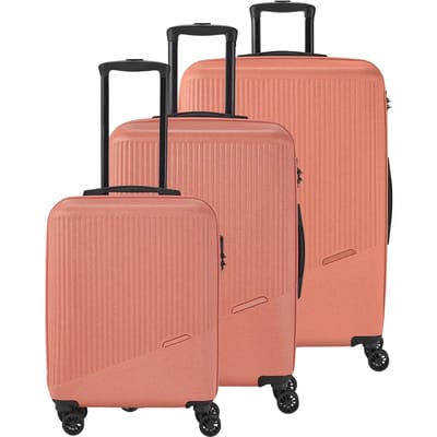 Travelite Bali 4 wielen Kofferset 3-delig - Harde bagage - TSA slot - koralle
