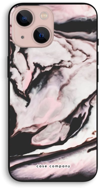Case Company® - Hoesje geschikt voor iPhone 13 mini hoesje - Roze stroom - Biologisch Afbreekbaar Telefoonhoesje - Bescherming alle Kanten en Schermrand
