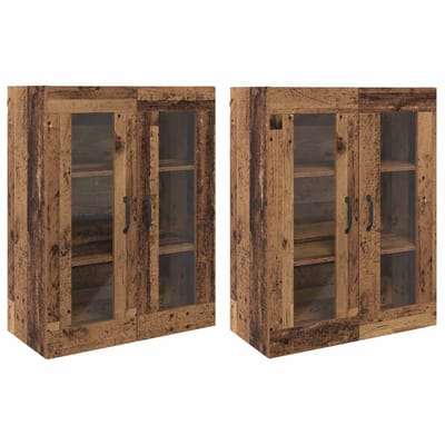 vidaXL - Wandgemonteerde - Kasten - 2 - st - Oud - hout - 69,5 - x - 34 - x - 90 - cm