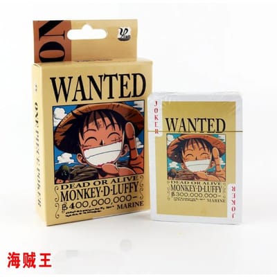 54 Stuks/set One Piece Figuren Collectie Monkey D. Luffy Pokerkaart en Roronoa Zoro Speelkaarten Kleurdoos Verpakking Kind Mooi Cadeau Speelgoed beige