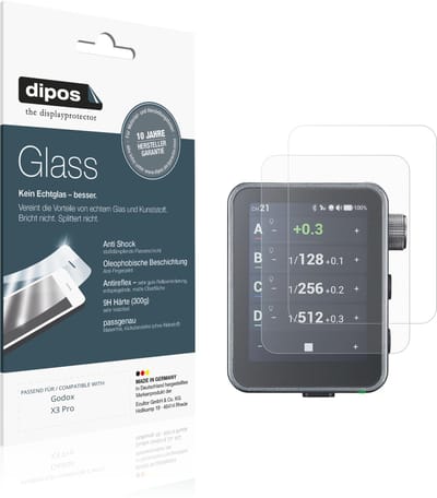 dipos – 2x Matte Pantserfolie geschikt voor Godox X3 Pro | 9H Screenprotector