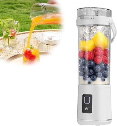 Draagbare Blender – Mini USB Sapcentrifuge – Oplaadbare Persoonlijke Smoothie Maker – Voor Thuis - Kantoor & Reizen - 265*83*95mm -600mL - Wit