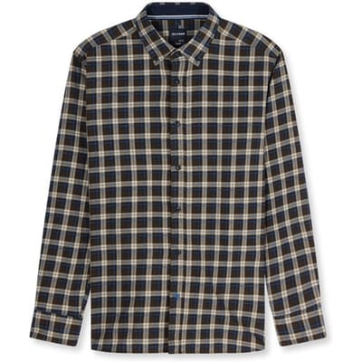 OLYMP Casual Overhemd, Regular Fit, Button-down, Marineblauw
