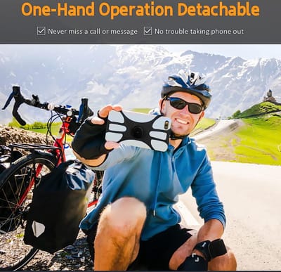 telefoonhouder voor fiets, 360 graden draaibaar, afneembaar, voor mountainbike, motorfiets, fiets, compatibel met iPhone 13/12/11/Pro Max, smartphone 4,5-7 inch (zwart)