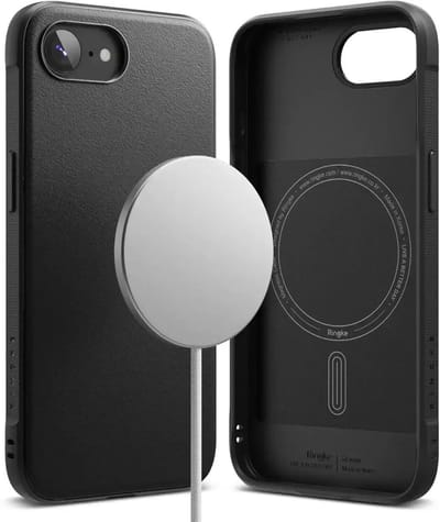Ringke Onyx Magnetic | Hoesje Geschikt voor Apple iPhone 17e / 16e | Compatibel met MagSafe / Qi2 | Back Cover Flexibel TPU | Zwart