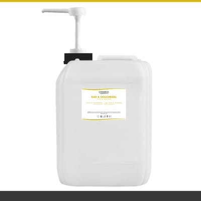Bad & Douchegel - Hypoallergeen - Transparant - 5 Liter - Cosmeya | Navullen.com Navullen Cosmeya.nl Ltr Jerrycan Met Pomp Navulling Navullen Shower gel Showergel Douche gel Shampoo Jerrycans Voordeelverpakking Body wash Gel douche Douchgel