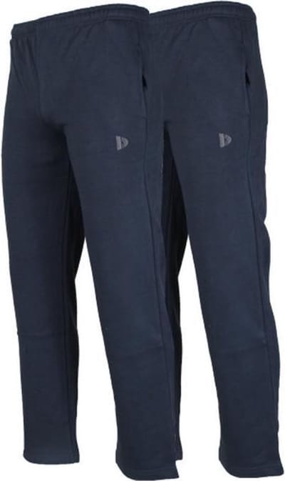 2-Pack Donnay - Joggingbroek rechte pijp (Wess) - Sportbroek - Heren - Navy (010) - maat XL