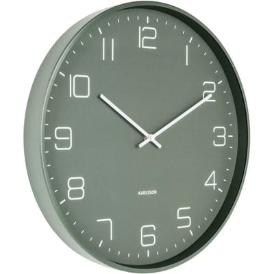 Karlsson Wandklok Lofty - IJzer mat Groen - Ø40cm - Scandinavisch