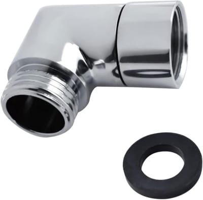 Handdouche Adapter 90 Graden voor Douche Slang, Draaibare Handdouche Hoofd, Hoekstuk met Rubberafdichting voor Optimale Waterdoorstroming en Flexibiliteit