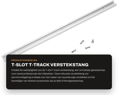 Dailygoods - T-slot T-track Verstekstang - Aluminiumlegering - 500 mm - Mitre Track Jig - Bevestiging voor Router - Gereedschap voor Tafel en Klemmen