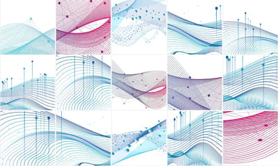 Plaktegels - Zelfklevende Tegels - 15x15 cm - Ulticool - Decoratie Sticker Tegels - Spirograph Spirograaf Golf - 15 stuks - Plakfolie Tegelstickers Muurstickers - Sticktiles - Badkamer - Keuken