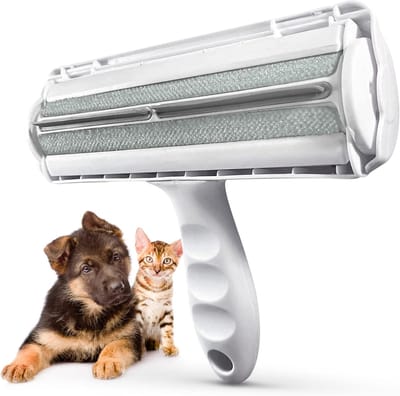 Dierenontharingsborstel - Dierenhaarroller - Hulpmiddel voor het verwijderen van huisdieren - Herbruikbaar - Gemakkelijk schoon te maken - Geschikt voor banken en auto's - Wit