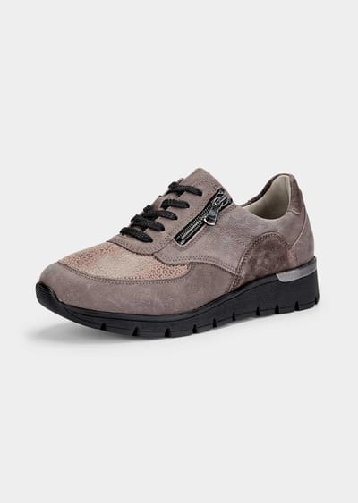 Sneakers met loopzool met luchtkussentjes - taupe - Gr. 36 van Goldner Fashion