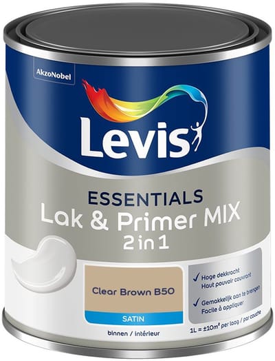 Levis - Essentials Lak & Primer Mix - Clear Brown B50 - Mengverf - 1 L