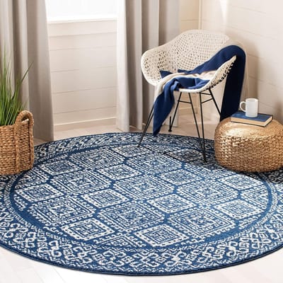 Marokkaans Trellis Wasbaar Groot Rond Tapijt Woonkamer Vloerkleden Vintage Slaapkamer Bank Salontafel Kinderen Antislip Vloermatten diameter 60