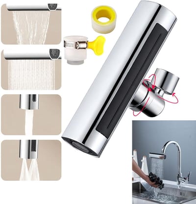 SnelShoppen - 360° Rotatable Tap Spray Head Sprayer - Universele Waterkraan Aerator - Messing & ABS - Splash Proof Filter - Ideaal voor Keuken en Badk