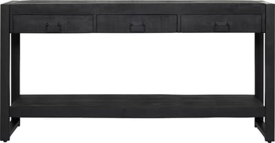 StarFurn Sidetable Boaz Zwart 150cm - mangohout - black - duurzaam