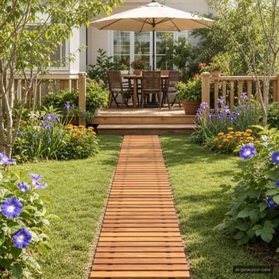 vidaXL - Tuinpad - 3 - st - Naturel - 200 - x - 40 - cm - Massief - Acacia - Hout