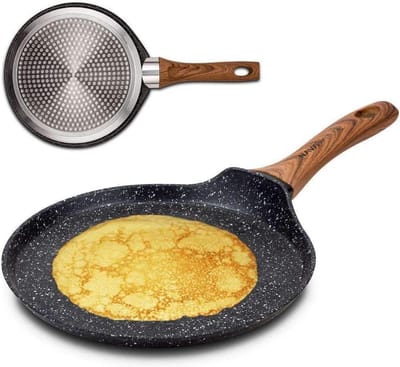 Pannenkoekenpan 24 cm - Aluminium met Granieten Antiaanbaklaag voor Gezonde Gerechten