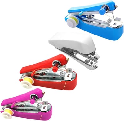 Mini Naaimachines - Handnaaimachines Set - Snelle Reparaties - Antislip Onderkant - 4 Stuks - Diverse Kleuren