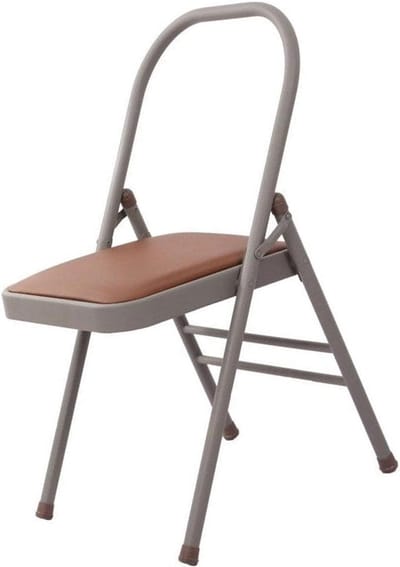 Opvouwbare Yogastoel - Oefenstoel Steun - Flexibiliteit Verbeteren - Geen Montage Nodig - 45.5x48x82.5cm - Zwart