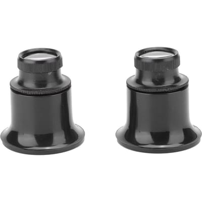 2 stuks horloge reparatie loep 20x horloge vergrootglas horlogemaker loep gereedschap black